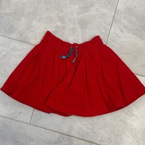 Mini Boden Red Skirt with Colorful Floral Lining